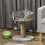 Cat Tree Tower with Scratching Posts, Grey 4
