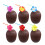 FRCOLOR Coconut Drink Cup Pink Plastic 6 Pcs 3