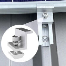 10st Solcellsfäste Aluminiumlegeringsklämma för Solcellsmodul Solpanelstativfästen Tillbehör PV-Klämma B