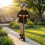 Electric Scooter for Kids, with LED Display, Green 4
