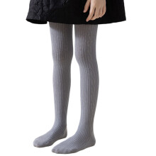 Girls' Ultra Soft Footed Tights for Dance Gray 9-12 Years