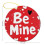 Ceramic Christmas Ornament Red White Heart Be Mine 2
