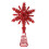 Snowflake Tree Topper Gold Red Glitter Iron Star 1pc 5