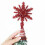 Snowflake Tree Topper Gold Red Glitter Iron Star 1pc 8