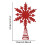 Snowflake Tree Topper Gold Red Glitter Iron Star 1pc 7