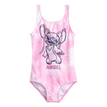 (12-13 Years, Pink) Lilo & Stitch Girls Angel One Piece Swimsuit