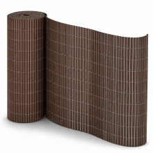 Oypla 1m x 4m Brown PVC Outdoor Garden Fencing Privacy Screen Roll