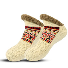Knitted Slipper Socks Warm Fuzzy Non-Slip Winter Sleep Socks