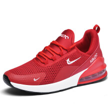 (Big red, 39) Men Women Summer Mesh Cushioned Shock Absorb Running Sneakers