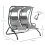 Canopy Swing 2 Separate Relax Chairs w/ Handrails and Removable Canopy Grey 5