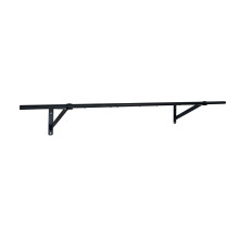 Oypla 5ft Wall Mounted Garment Clothes Rail Super Heavy Duty All Metal Black