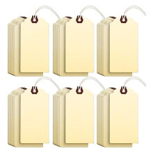 240Pcs 4 3/4 X 2 3/8In Manila Labels Shipping Labels Cardboard Labels with String Hanging Labels with Reinforced Holes,C