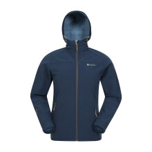 (L, Blue) Mountain Warehouse Mens Exodus Waterproof Soft Shell Jacket