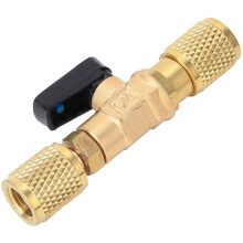 Brass Refrigeration Valve Adapter Refrigerant Valve Connector G1/4'' Valve Refrigeration Connector