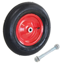 Oypla 16" 4.00-8 Steel Rim Wheelbarrow Replacement Pneumatic Tyre Wheel