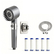 Ion Drop Shower , Portable Filter Shower, Turbo Pressure, Multi Spray Modes, /Off & Built-in Filter