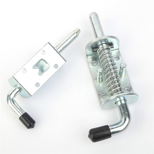 Spring Loaded  Pin, 4 Pack Heavy Duty Zinc Coated  Bolt Lock Spring Loaded  Locking Door Lock