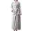 Women's Terry Cloth Flannel Bathrobe Grey Double Pockets 5