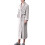 Women's Terry Cloth Flannel Bathrobe Grey Double Pockets 6