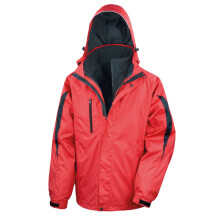 (S, Red/Black) Result Mens 3 In 1 Travel Jacket