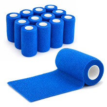Oypla Coco Equestrian Pack of 12 Self-Adhesive Cohesive Vet Wrap Horse Bandages Blue