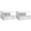 Set of Two Floating High Gloss Bedside Tables - White 1