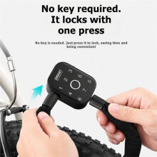 Blocco per Bicicletta Intelligente Antifurto con Batteria Elettrica Blocco per Dito Intelligente Catena per Bicicletta Moto