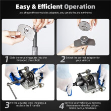 22pcs Disc Brake Caliper Compression Wind Back Tool Kit, Heavy Duty Brake Piston Caliper Compression Tool for Brake Pad