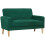 Two-Seater Velvet-Feel Sofa - Green 2