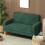 Two-Seater Velvet-Feel Sofa - Green 4