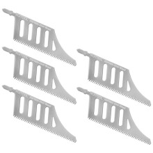 RUITOOL 5pcs Curved Saw Blade for Handheld Electric Jigsaw Anti-Splintering Fine-Tooth Curved Cutting for Metal/Plastic T142HB