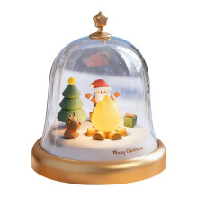 Caja de Música de Santa Claus, Luz Respirable Recargable por USB, Luz Decorativa/Noche de Navidad, Festival y Cumpleaños B