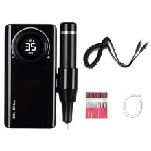Electric Nail Drill, 35000RPM with LCD Display, Rechargeable Gel Polish , Manicure Milling Machine for Training Home