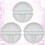 White Plastic Painting Palettes Round 3 pcs 8