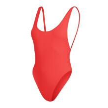 (14 UK, Red) Speedo Womens/Ladies Solid Scoop Neck One Piece Swimsuit