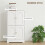 4-Door Kitchen Storage Cabinet with Adjustable Shelves - White 6