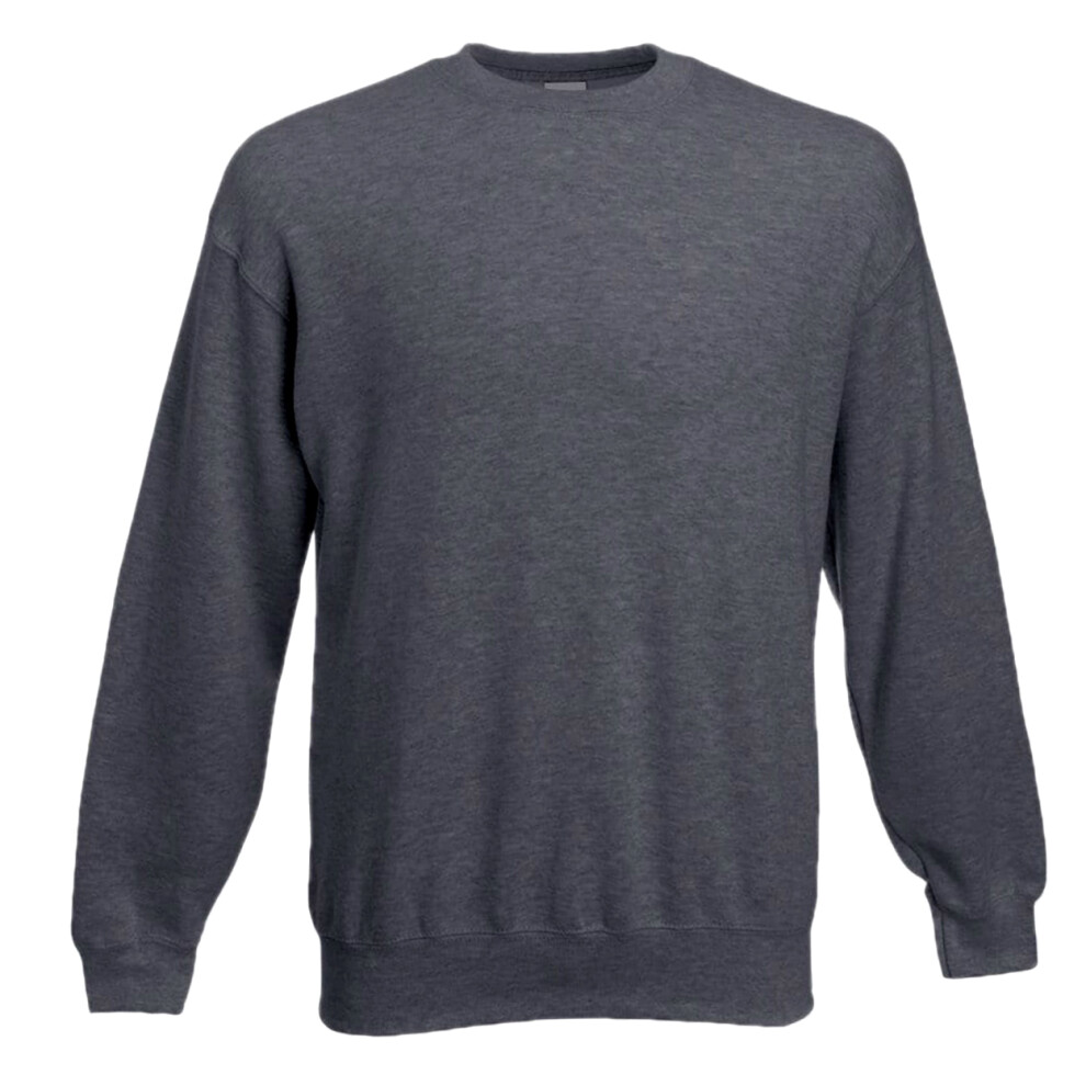 Fruit Of The Loom Grey Heather Set-in Sweatshirt - S - Image 2