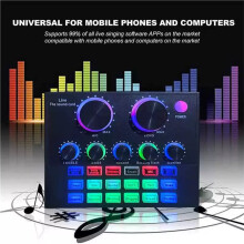 USB Externe Soundkarte Live-Soundmischer Persönliche Unterhaltungsstreamer Live-Übertragung für PC Telefon Computer