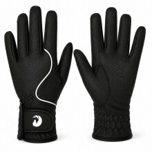 Coco Equestrian Black (XS) Breathable Synthetic Leather Horse Riding Gloves