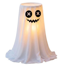 Support de pour Bol à Bonbons Fantômes Lumineux, Plat Décoratif D'Halloween avec Télécommande, Décor Fantôme pour Porche de Porte D'Entrée