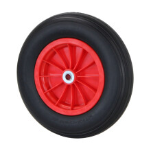 Oypla 14" 3.50-8 Plastic Rim Wheelbarrow Replacement Puncture Proof PU Tyre Wheel