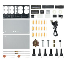 Kit de Reloj Electrónico DIY. Kit de Soldadura de Reloj Digital Electrónico de 4 Dígitos con Tubo LED Digital para Módulo de Visualización de