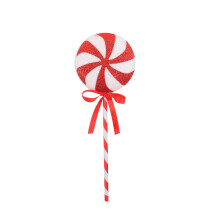 Candy Cane Tree Picks Red White Lollipop Ornaments 12 pcs