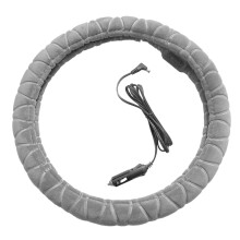 Heated Steering Wheel Cover 12V Universal Fit for 15 Inch