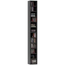 204 CD Tall Narrow Media Storage Tower - Black