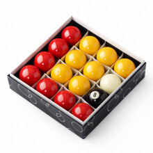Oypla Full Size UK Regulation 16 Red and Yellow Pool Ball Set 2"