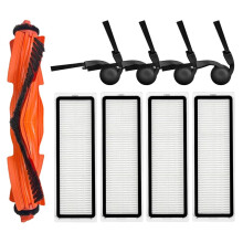 Accessoires Compatibles avec L'Aspirateur Robot pour  S40 / OV81 : Brosse Principale, Brosse Latérale, Filtre HEPA (9 Pièces)