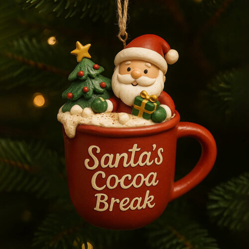 Martini Glass Christmas Ornament Drink Theme 2