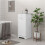 Single Hamper Laundry Storage Cabinet - White 4