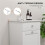Single Hamper Laundry Storage Cabinet - White 8